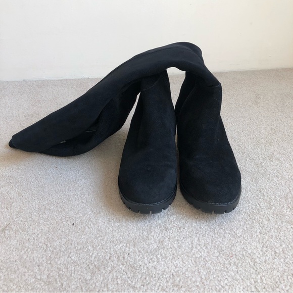 Black Suede Boots - Religious Comfort - Size 9 - Instalike Boots - Picture 10 of 11